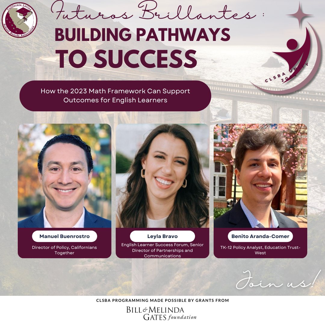 Join <a href="/EdTrust/">EdTrust</a>'s Unity Workshop to explore the 2023 Math Framework's focus on #EnglishLearners. They'll focus on key strategies, essential board actions, and tips for adopting quality instructional materials. RSVP today! CLSBA.org🙌🏽