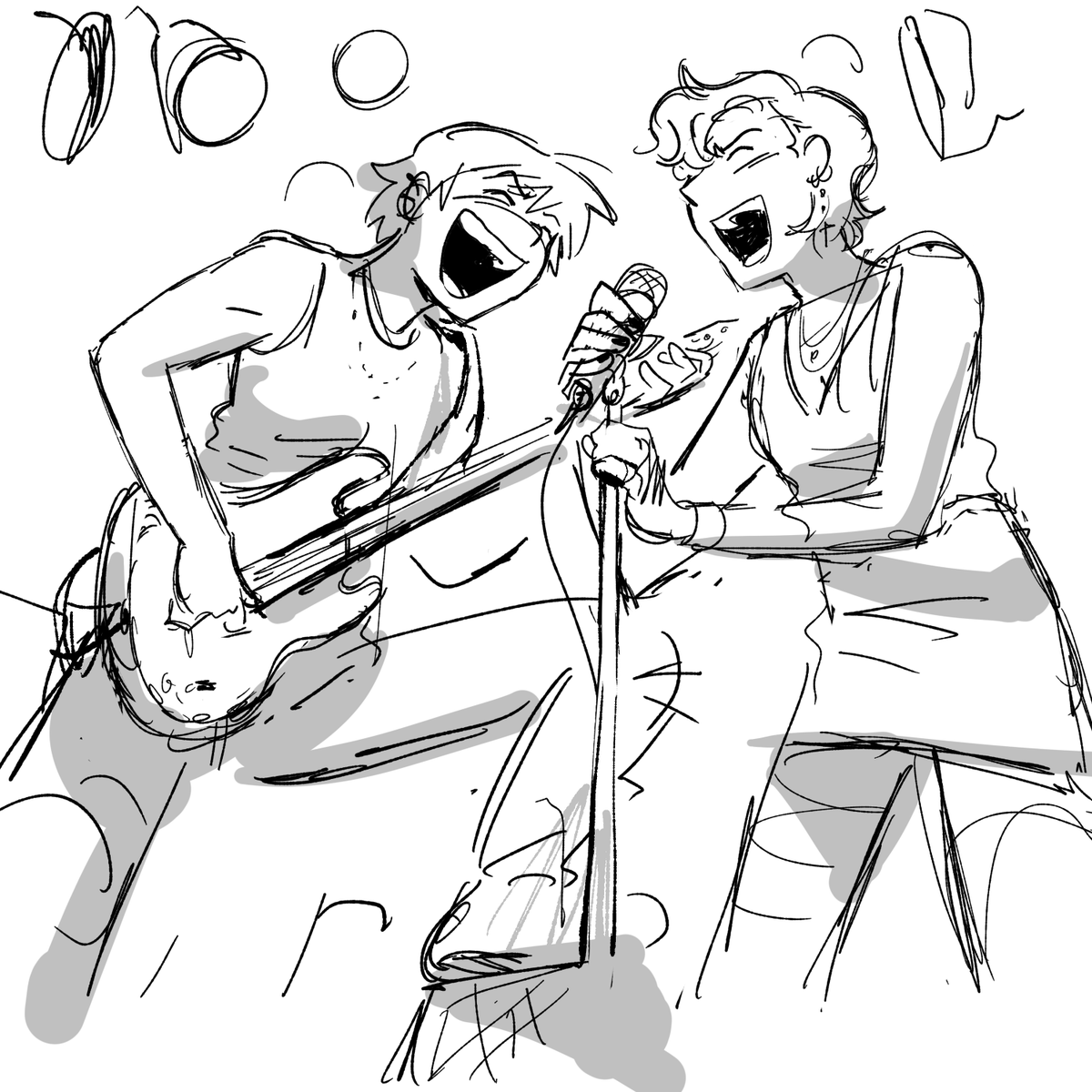 in other news, i have made my oc zine free to download :-) it contains clare/ena artwork from 2020-2022 and a playlist lol 🤠 💘
