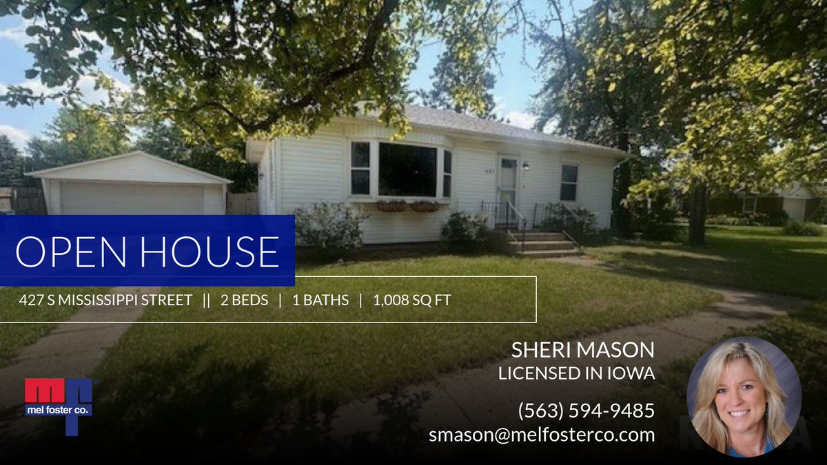 OPEN HOUSE SUNDAY NOON - 1:30
Interested in this property? Attend the upcoming open house and decide if it's the home for you! homeforsale.at/427_S_MISSISSI…