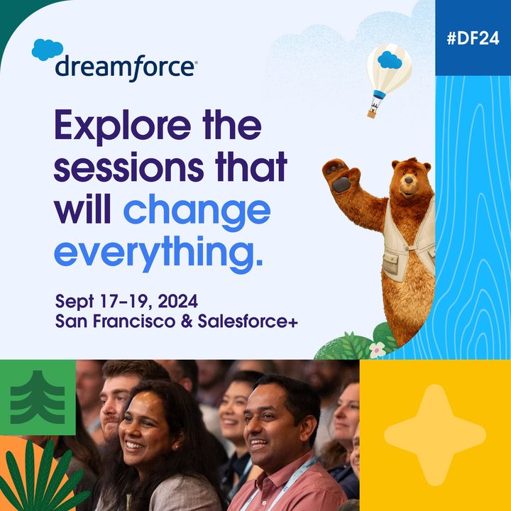✨Thousands of reasons to attend #DF24 just dropped.

Experience expert-led sessions, hands-on workshops, and product demos to get started with the latest AI, data, and CRM innovations for your role, industry, and business goals. Register now to save $500: sforce.co/4flUSB3