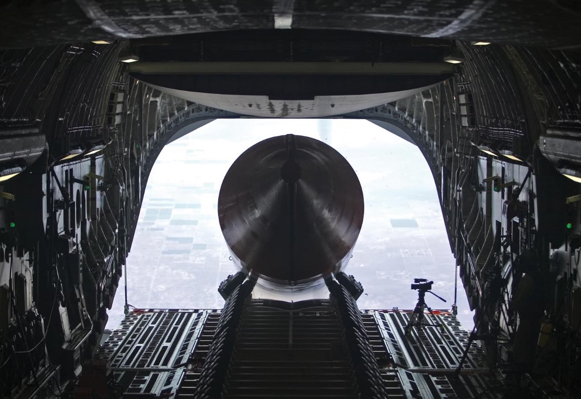 Air Force Test Center (@aftestcenter) on Twitter photo 🚀On this day in 2006, we airdropped a 65-ft, 72,000-lb booster rocket from a C-17 at 32,000 ft! 
Proud of the 418th Flight Test Squadron & partners for pushing boundaries. 
Full story: bit.ly/4c6GWYN
✈️  #Innovation #Edwards #unitedstatesairforce #airforcetestcenter 🚀On this day in 2006, we airdropped a 65-ft, 72,000-lb booster rocket from a C-17 at 32,000 ft! 
Proud of the 418th Flight Test Squadron & partners for pushing boundaries. 
Full story: bit.ly/4c6GWYN
✈️  #Innovation #Edwards #unitedstatesairforce #airforcetestcenter
