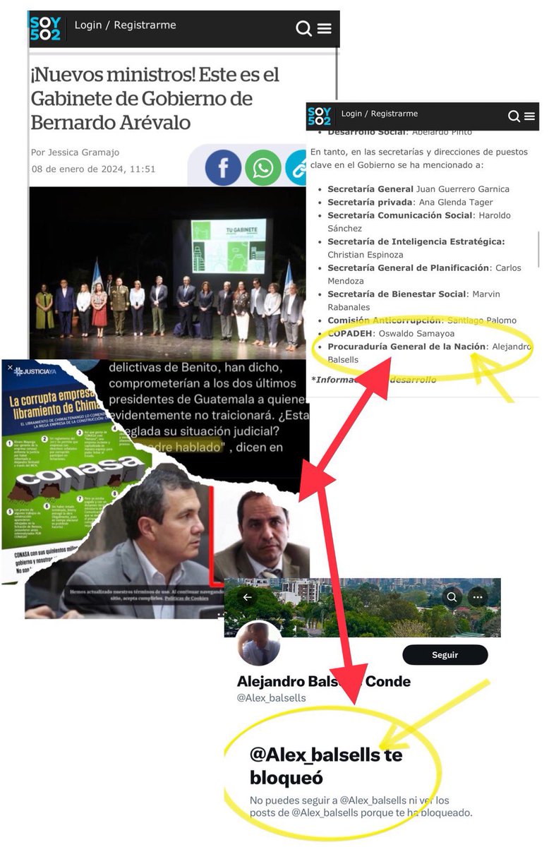 El Jefe de <a href="/BArevalodeLeon/">Bernardo Arévalo</a>  aceptando cargos de corrupción y <a href="/BArevalodeLeon/">Bernardo Arévalo</a>  contrató al operador de su jefe Jorge Alfredo Tejada como asesor <a href="/Alex_balsells/">Alejandro Balsells Conde</a> ‼️