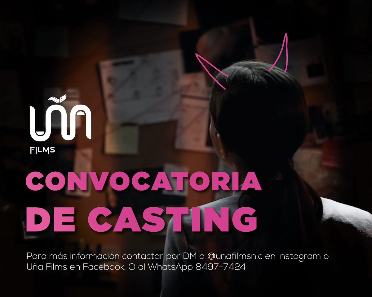 unafilms's tweet photo. Volvimos y venimos con todo 💪🏻. 

Estamos contentos de anunciar nuestro proximo proyecto🎬🎥.
Si querés formar parte de una producción cinematográfica nica puedes contactarnos por DM a @unafilmsnic en Instagram o Una Films en #Facebook. 0 puedes escribirnos al WhatsApp 8497-7424. https://t.co/Q0RVnl5e4m