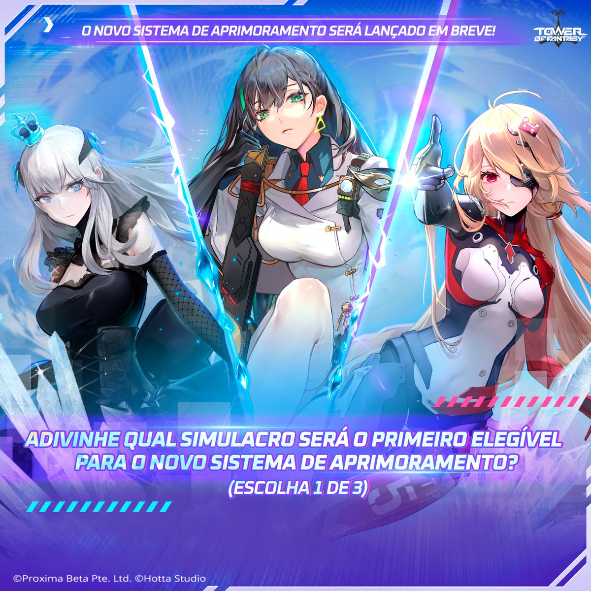 Quem será o primeiro personagem?! 🤔

Vamos divulgar a data exata de implementação do sistema em breve. Então, por favor, fiquem atentos ao nosso anúncio oficial!

#ToF2ndAnniv #TowerofFantasy