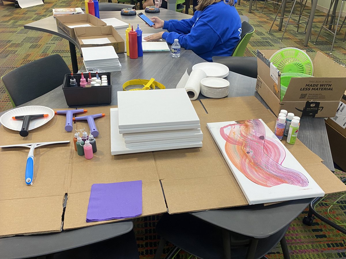 tyeropoli's tweet photo. Happening now @mattsmakerspace @AlleghenyIU - splatter painting with @bucci_shelly!!! Let’s get creative! https://t.co/9ZPdzL3BXR