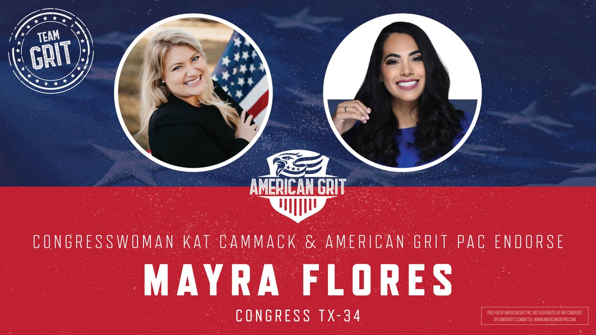 AmGritPAC's tweet image. Proud to endorse @MayraFloresTX34 for #TX34.

Mayra Flores fought valiantly in the United States Congress, which is why we need to send her back to finish the work she started!

I encourage you to learn more about her at: mayrafloresforcongress.com