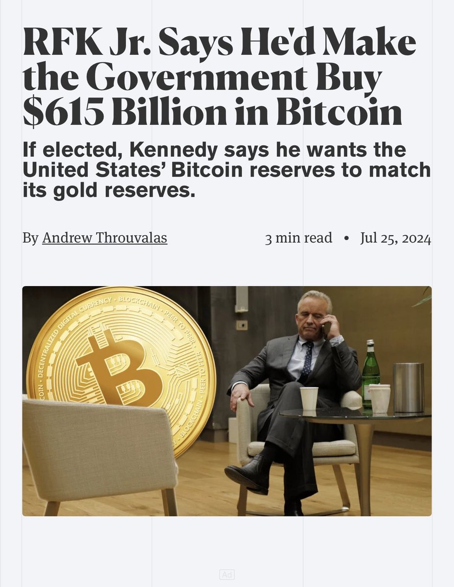 BobbyForAll's tweet image. Everyone needs to understand one thing:
Trump is paying lip service to bitcoiners hoping to buy votes and saying all Bitcoin should be “made in America”
KENNEDY IS THE REAL DEAL.
He knows how the tech works and has real plans to protect our monetary supply.
🔥🔥🔥🔥🔥