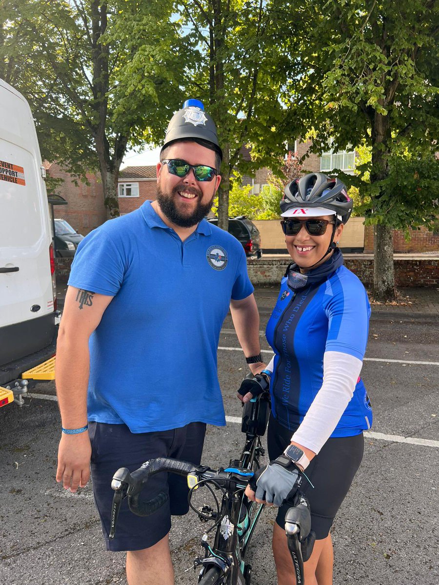 Day 2 of <a href="/HantsValleyPUT/">HantsTVP Police Unity Tour 2025</a> <a href="/PolUnityTourUK/">UK Police Unity Tour</a> complete. Hope you like my hat - it flashes and makes a noise!