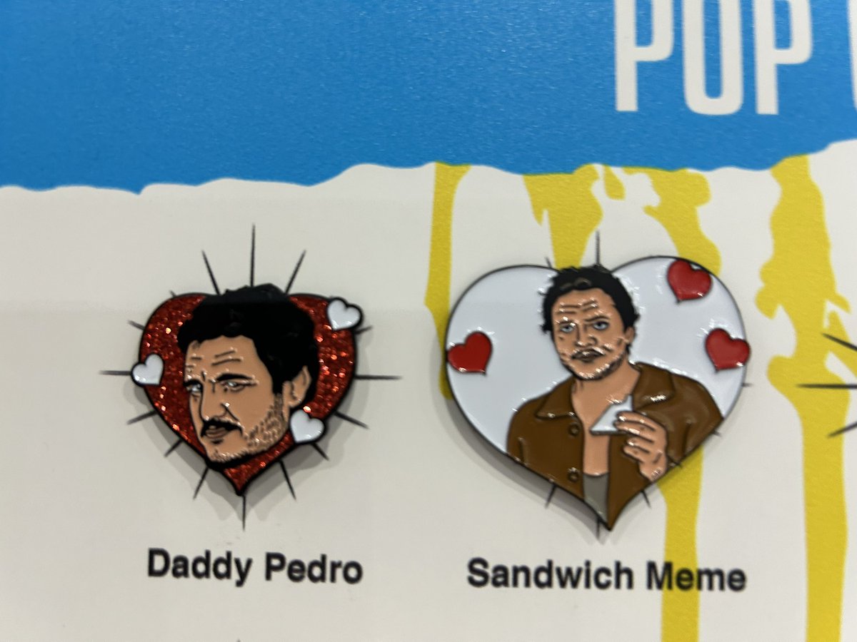 DancingRC's tweet photo. At #SDCC2024 found these awesome pins!! 
#pedropascal #daddypedro https://t.co/1znBTwq9DB