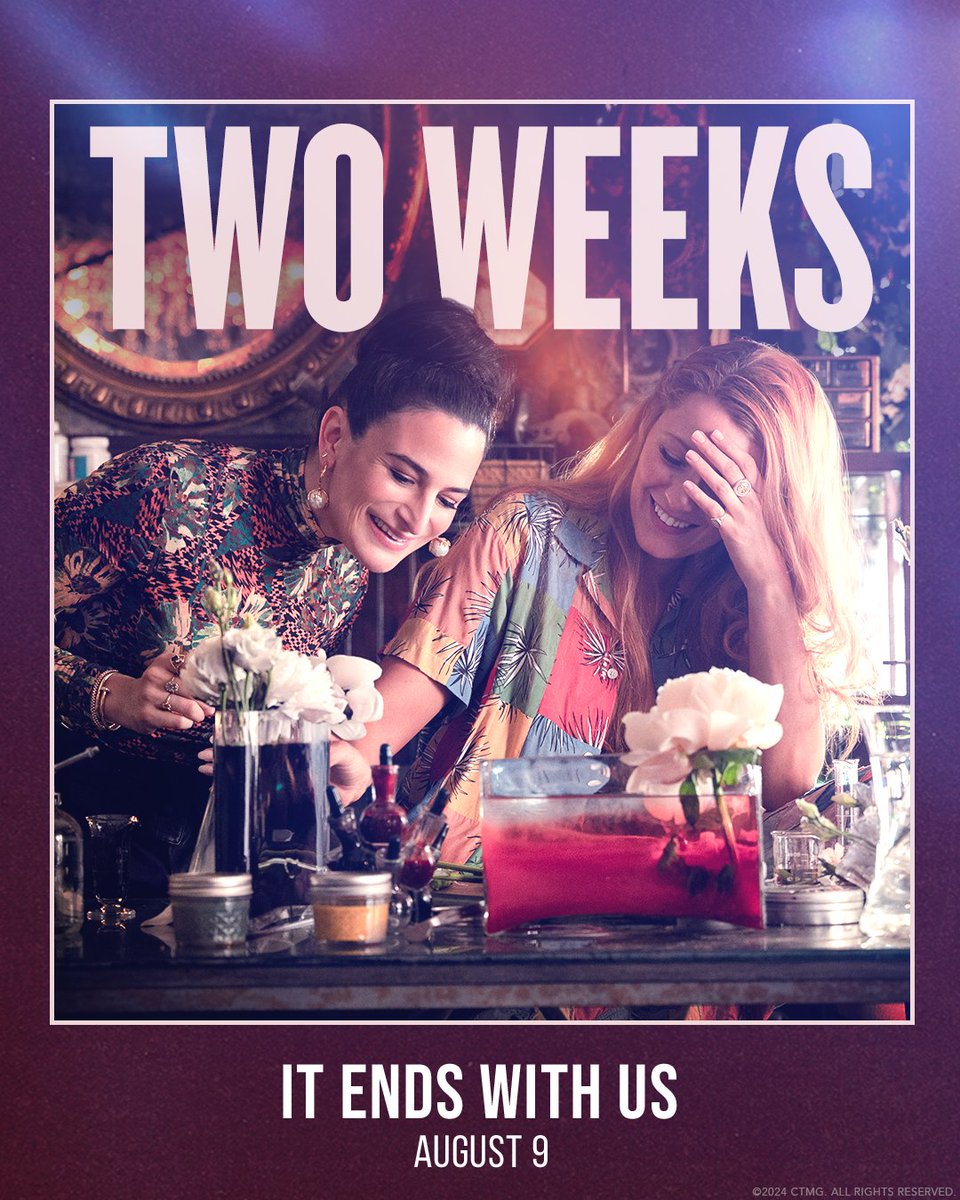 🌸 TWO WEEKS 🌸 <a href="/ItEndsWithUs/">It Ends With Us</a>, directed by <a href="/justinbaldoni/">justin baldoni</a>,  hits theaters August 9!