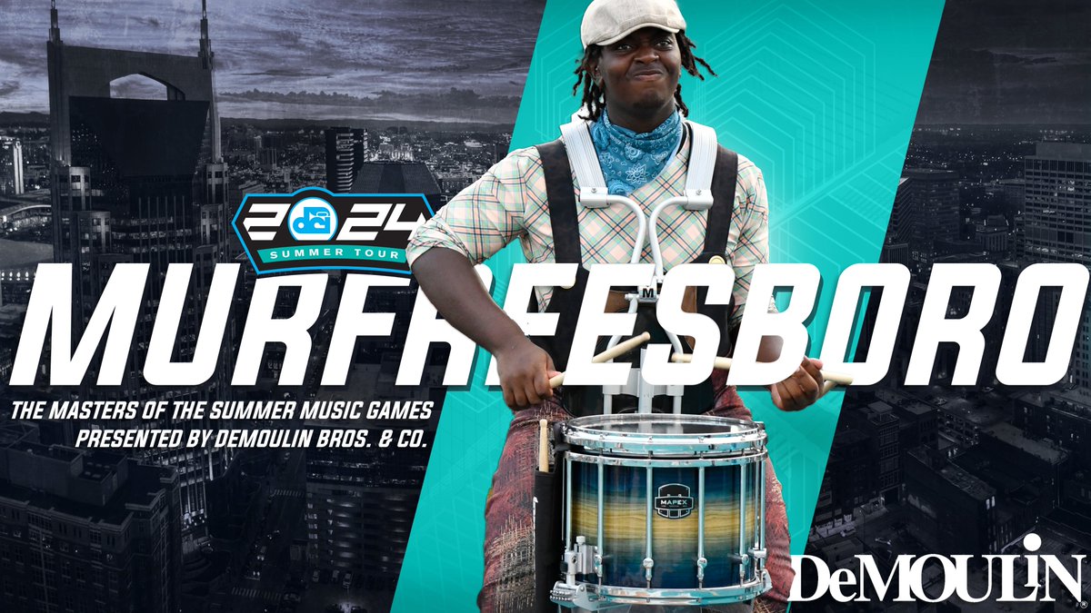 Drum Corps International (@dci) on Twitter photo Ready to rock in the Volunteer State ⭐️
📅 dci.fan/24Murfreesboro
#DCI2024 | <a href="/DeMoulinBros/">DeMoulin Bros. and Co.</a> Ready to rock in the Volunteer State ⭐️
📅 dci.fan/24Murfreesboro
#DCI2024 | <a href="/DeMoulinBros/">DeMoulin Bros. and Co.</a>