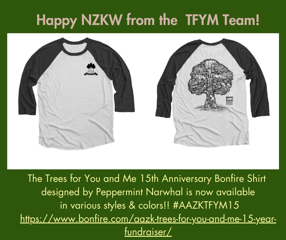 AAZK (@aazkinc) on Twitter photo Check out our #TFYM 15th anniversary fundraiser shirt available now at this link: 
bonfire.com/aazk-trees-for…
#AAZKTFYM15 Check out our #TFYM 15th anniversary fundraiser shirt available now at this link: 
bonfire.com/aazk-trees-for…
#AAZKTFYM15