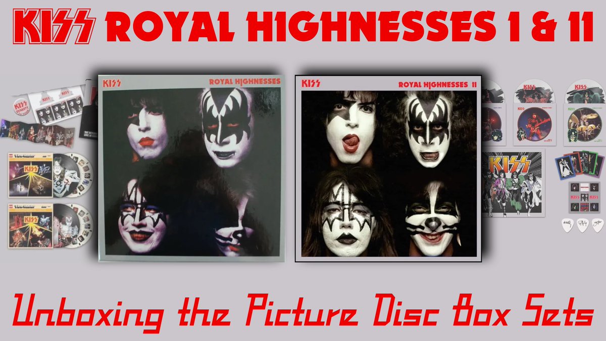 Record_Spinner's tweet photo. On this video, I will be unboxing the KISS - Royal Highnesses I &amp; II picture disc box sets.

#kissband #paulstanley #genesimmons #acefrehley #petercriss #dynasty #45thanniversary #thereturnofkiss #bootlegvinyl #royalhighnesses 

https://t.co/029cvnzI0o https://t.co/JGawz9tcud