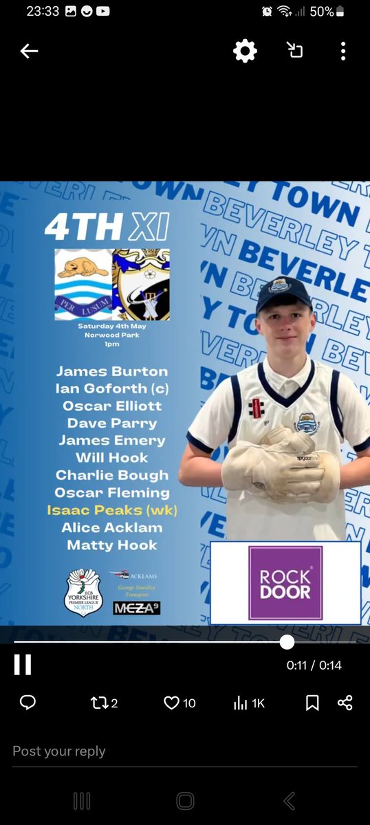 beverleytcc's tweet photo. Congratulations to 15 year old isaac peaks on scoring his maiden century for the club last weekend. 
Cost his dad the ritual of drinks all round but well worth it. 
Like 40 out of our 55 players isaac started here doing softball, testament to a good youth policy. 
@cricketyorks https://t.co/VpVhnF75sG