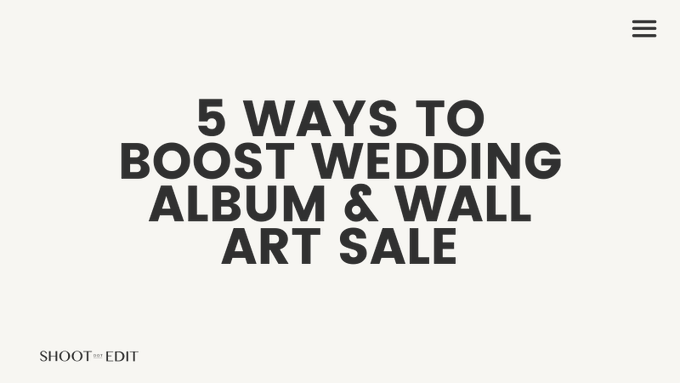 Are you looking to boost your wedding albums and wall art sales? The secret lies in promoting the emotional value they hold. Check out our latest blog post for tips on how to market them without coming across as too pushy.

👉 shootdotedit.com/blogs/news/wal…

#WallArtSale #ShootDotEdit