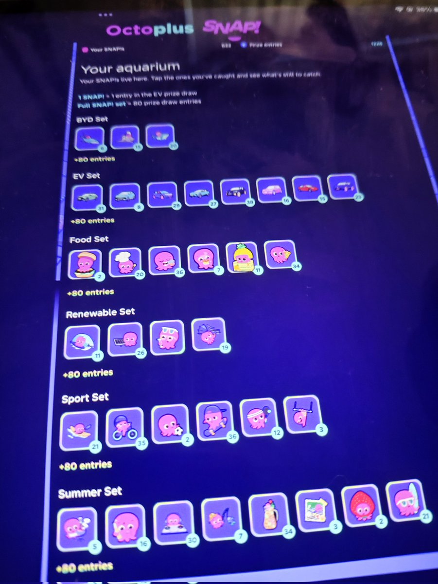 vmailtk's tweet photo. @OctopusEnergy @OctopusEV @BYDCompany I finally got them all @OctopusEnergy, looking forward to season 2 #OctoplusSNAP https://t.co/C746lRux7D