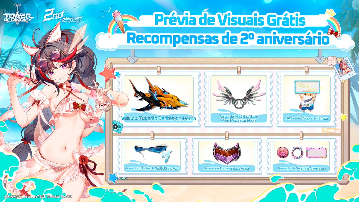 😍 A atualização de segundo aniversário está chegando em breve!

Alerta de Spoiler: Todas essas recompensas exclusivas de aparência podem ser suas GRATUITAMENTE na versão 4.2! 🎁

Quais recompensas limitadas você está mais ansioso para adquirir?

#TowerofFantasy #ToF2ndAnniv