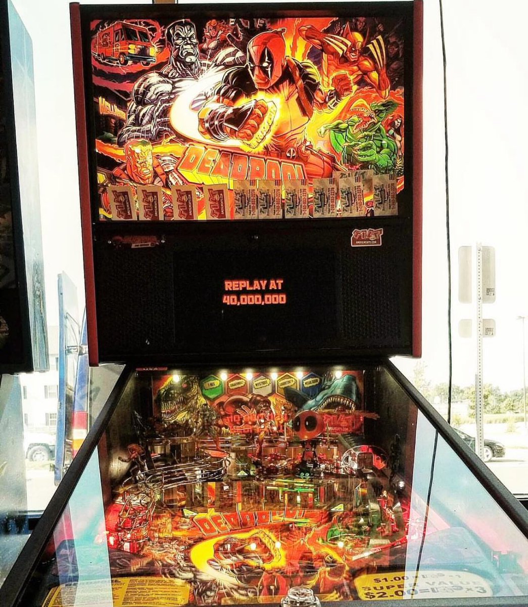 LevelOne_Bar's tweet image. Going to see the new *PUNCH SOUND EFFECT* (Deadpool picks up phone) Listen up nerds! We all know you’re going to see my shiny new MCU movie so I’ve hijacked this post to tell you to drink a few cold ones for old Wolvy Bub and play my far superior Pinball game. #Pool1