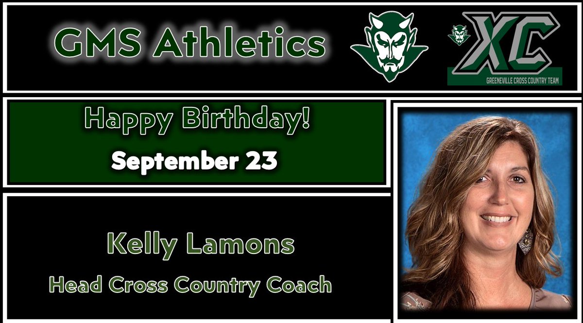 jeremy simerly (@jeremy_simerly) on Twitter photo GMS Athletics 🎂
Wishing Coach Kelly Lamons, a Happy Birthday.
Go Devils!
#RISEasONE #WEoverME
@gms_tn <a href="/CoachMcCall65/">Andy McCall</a> <a href="/racheladamstn/">Dr. Rachel Adams</a> <a href="/kelly_lamons/">Kelly Lamons</a> GMS Athletics 🎂
Wishing Coach Kelly Lamons, a Happy Birthday.
Go Devils!
#RISEasONE #WEoverME
@gms_tn <a href="/CoachMcCall65/">Andy McCall</a> <a href="/racheladamstn/">Dr. Rachel Adams</a> <a href="/kelly_lamons/">Kelly Lamons</a>