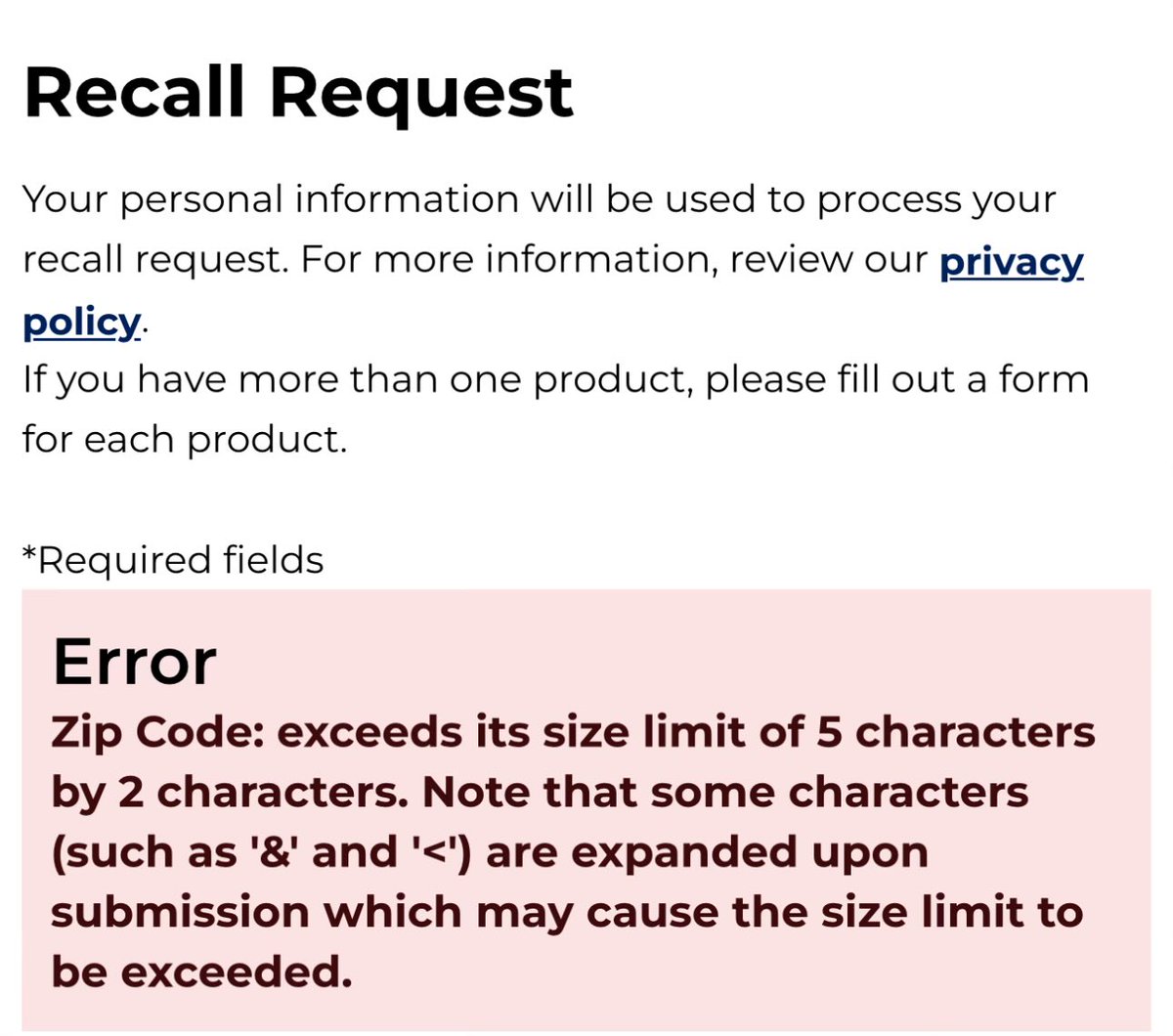 .<a href="/BISSELLclean/">BISSELL</a> funny you create a form for us to submit our info for YOUR recalled product and can’t even make it work for Canadian’s,How is this not fixed yet!? Was going to do a credit but now that I see your this incompetent I will be staying away from your brand <a href="/ConsumerSOS/">𝚂𝚎á𝚗 𝙾’𝚂𝚑𝚎𝚊 Global News</a>