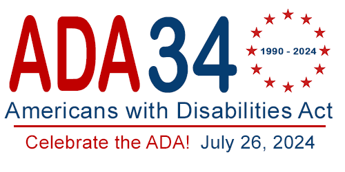 Today is the 34th anniversary of the #AmericansWithDisabilitiesAct (ADA)!

We are grateful for the ADA and its role in protecting the rights of people with disabilities. 

Learn more about your rights under the ADA here: ada.gov/resources/disa…