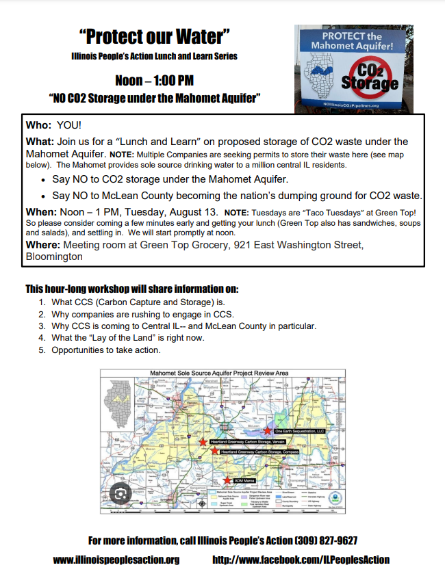 ILPeoplesAction's tweet photo. 👀 the invite if you want to understand why your water is at risk and who  is responsible!
#WaterSafety #protecttheMahomet https://t.co/xJoH59HdJV