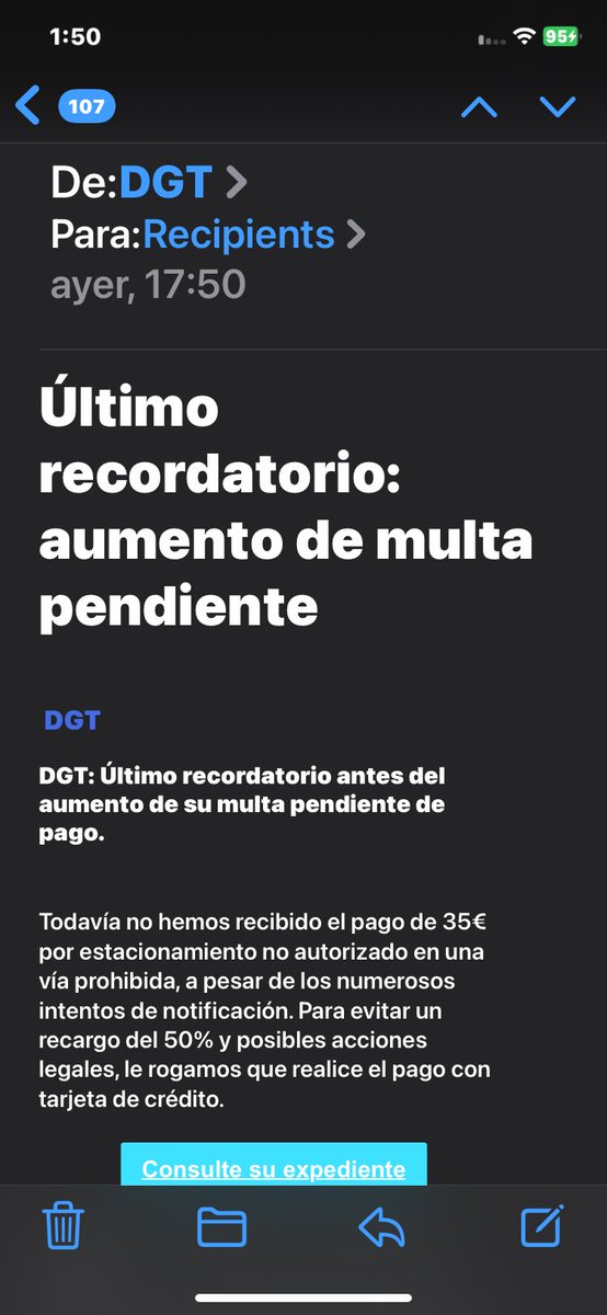 pabloskiramirez's tweet photo. #guardiacivil #DGT@Guardiacivil @DGTes #DGT #Guardiacivil no se si es un correo falso o verdadero espero su respuesta gracias https://t.co/5n9GW23Yia