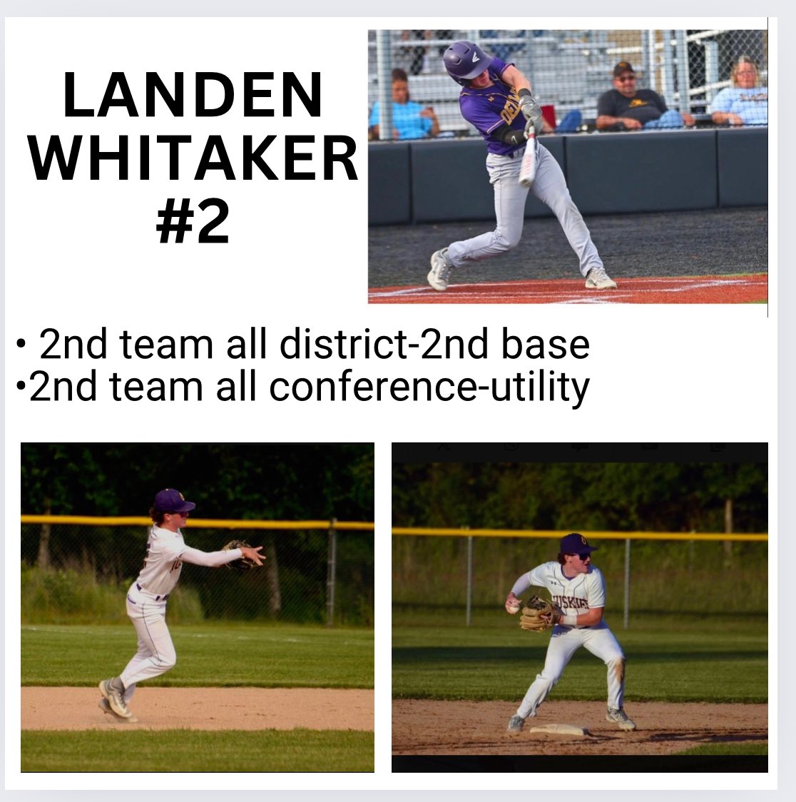 Sophomore year stats:
27 Games started
86 at bats
37 Hits
2 Triples
16 walks
43.0 TB
.430 AVG
.529 OBP
.500 SLG
Fielding:
90 TC
6 E
.933 FPCT
 
<a href="/OelweinBaseball/">Oelwein Baseball</a> <a href="/IATravelBsbl/">ITB</a>