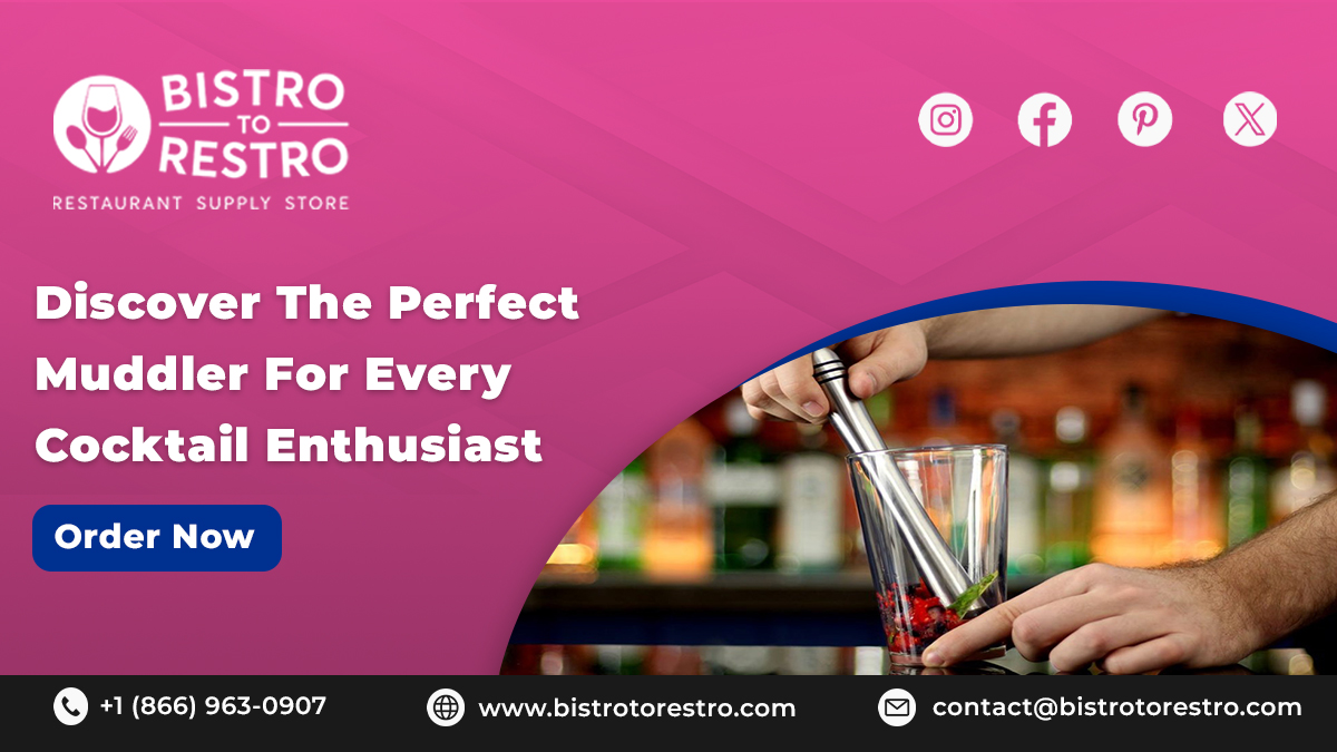 BistrotoRestro's tweet image. Elevate your cocktail with the perfect muddler. From classic wooden to sleek stainless steel, find the one that suits your style and needs.

Click here: bit.ly/3yeXhwO 

#muddler #muddlers #liquoraccessories #bistrotorestro #barproducts #barsupplies #restaurantsupplies