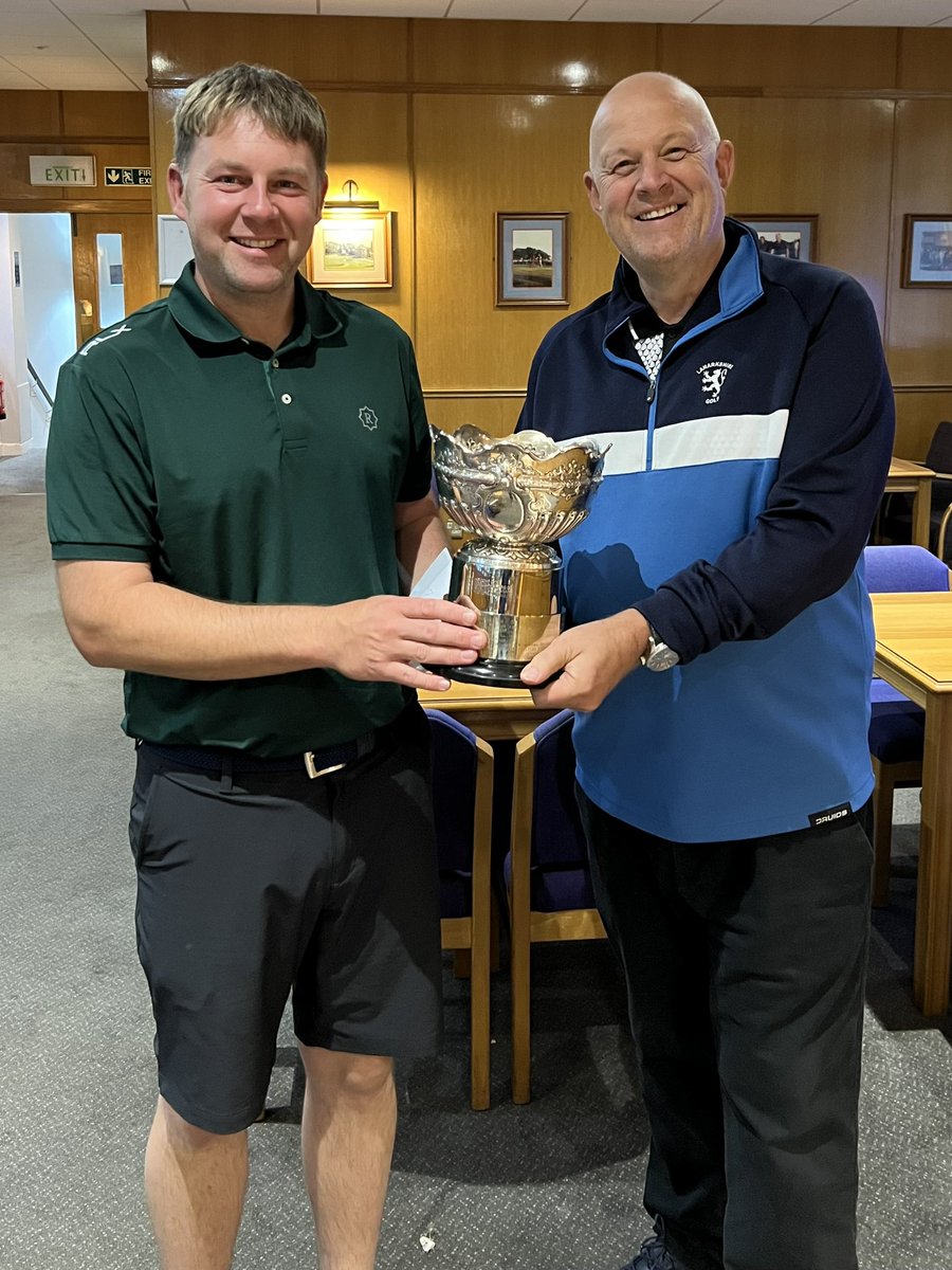 Lanarkshiregolf's tweet photo. County M/Play Champs @CarnwathGC 25/7

In the County Final, the very steady Garry McLetchie (Lanark) bt Andy Steven (Easter Moffat) for his 2nd MP title

In the Youth Final, Scott MacPherson (Bothwell) birdied 18 v Luke Robertson (EK) &amp; then birdied the 19th to take the title

👀 https://t.co/O0WzwZyn5T