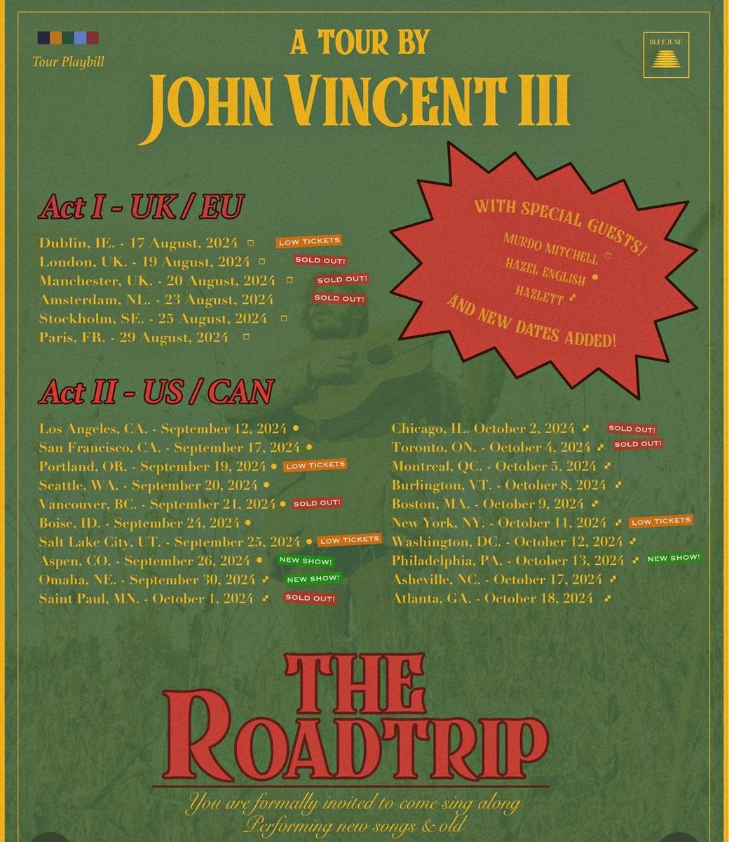 Hazel English (@iamhazelenglish) on Twitter photo Hitting the road in Sept with <a href="/JohnVincentIII/">John Vincent III</a>✨
9/12 LA @fondatheatre
9/17 SF <a href="/thefillmore/">thefillmore</a>
9/19 Portland @aladintheatre
9/20 Seattle @neptunetheatre
9/21 Vancouver @commodoreballroom
9/24 Boise <a href="/knitboise/">Knitting Factory Boise</a>
9/25 Salt Lake City @commonwealthslc
9/26 Aspen <a href="/BellyUpAspen/">Belly Up Aspen</a> Hitting the road in Sept with <a href="/JohnVincentIII/">John Vincent III</a>✨
9/12 LA @fondatheatre
9/17 SF <a href="/thefillmore/">thefillmore</a>
9/19 Portland @aladintheatre
9/20 Seattle @neptunetheatre
9/21 Vancouver @commodoreballroom
9/24 Boise <a href="/knitboise/">Knitting Factory Boise</a>
9/25 Salt Lake City @commonwealthslc
9/26 Aspen <a href="/BellyUpAspen/">Belly Up Aspen</a>