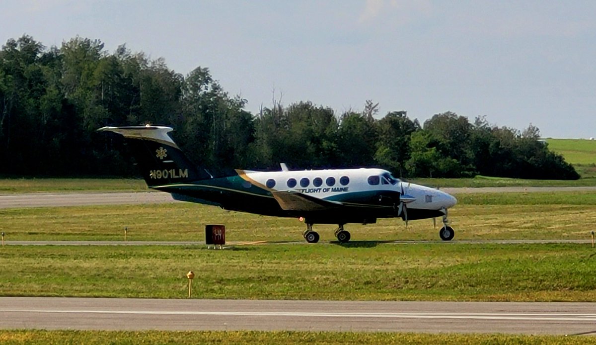 N901LM aka <a href="/LifeFlightMaine/">LifeFlight of Maine</a> arriving then departing KCAR for Bangor earlier. Patient transfer. Prayers for the patient. #avgeek #avgeeks