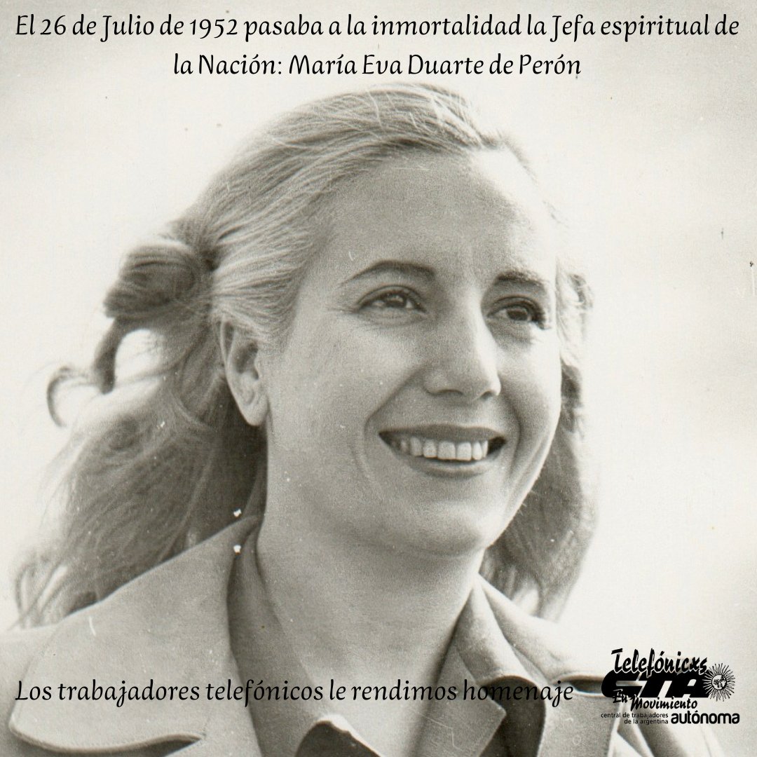 ctaa_foetra's tweet photo. "Le tengo mas miedo al frio de los corazones de los compañeros que se olvidan de donde vinieron, que al de oligarcas"
Eva Duarte de Perón
#EvaVive #telefonicos #foetra https://t.co/xb3A7ku9tT
