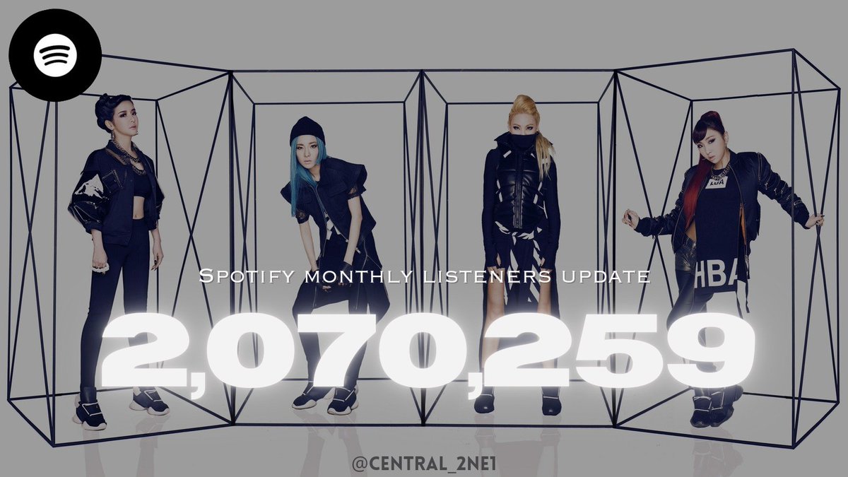 Central_2NE1's tweet photo. MEU DEUS! 2NE1 continua dando novos saltos nos ouvintes mensais no Spotify. 

2NE1 — 2,070,259 (+42,871) https://t.co/ukbUoR6WkZ