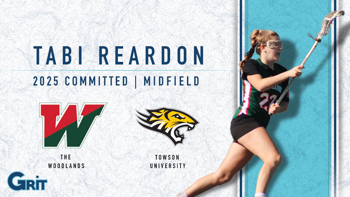 Congratulations to Tabi Reardon ('25, M, The Woodlands) on her commitment to TOWSON UNIVERSITY!

#PlayGRITLax