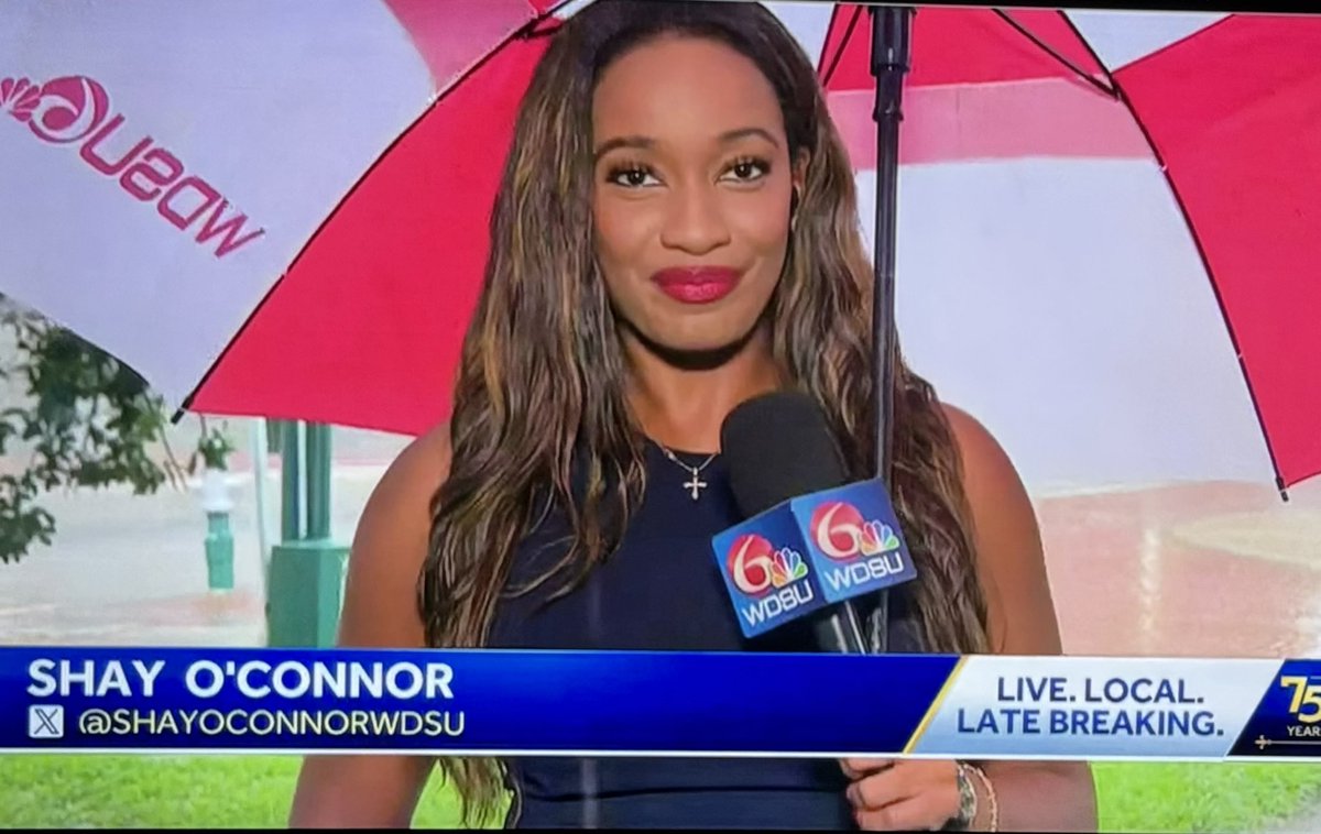 Maj_Catastrophe's tweet photo. @SHAYOCONNORWDSU I hope you didn’t get too soaked today while during your live shot. Excellent reporting despite the weather #RIPTessie🙏🏽 https://t.co/fBhGWXzoUa
