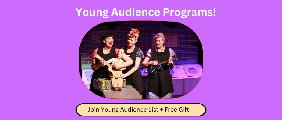 Young audience programs aren't for everyone, so we invite those interested to sign up for updates for events for K through 12!  If you have kids/grandkids/
nieces/nephews, join our Young Audience List + receive a 𝗯𝗼𝗻𝘂𝘀 𝗴𝗶𝗳𝘁 𝗼𝗻 𝘀𝗶𝗴𝗻-𝘂𝗽!
📷 TRK.US.COM/young-audience…