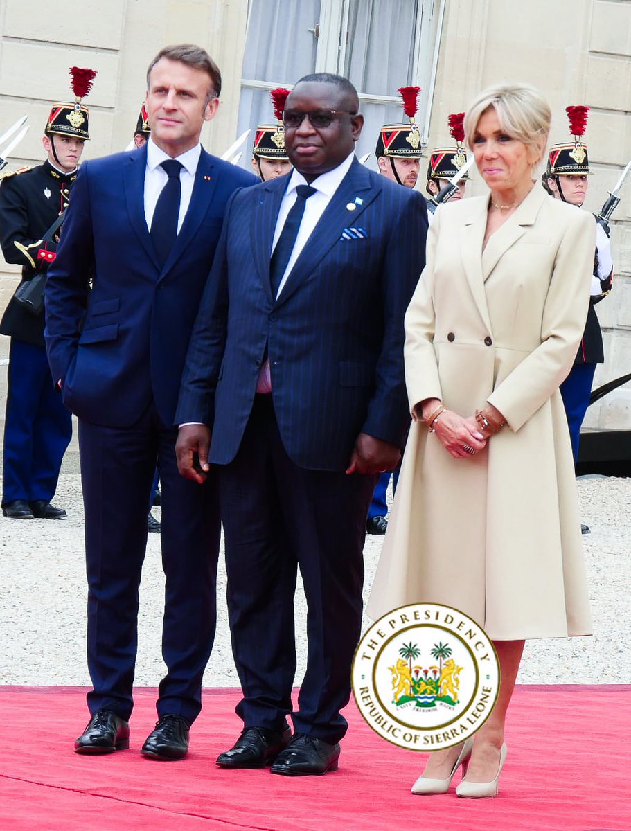 julius_maadabio's tweet photo. The Olympic Games are a thrilling and uplifting occasion that brings people from all around the word together in the spirit of competition and unity.

I express my appreciation to my dear friend and colleague, President Macron, for graciously hosting us at a wonderful reception ahead of the opening ceremony of the Paris Games 2024.

I send my best wishes to all athletes representing Sierra Leone in this year's games and trust that you will bring pride to our nation. I also want to specifically recognize the National Olympic Committee for their commitment to the games.