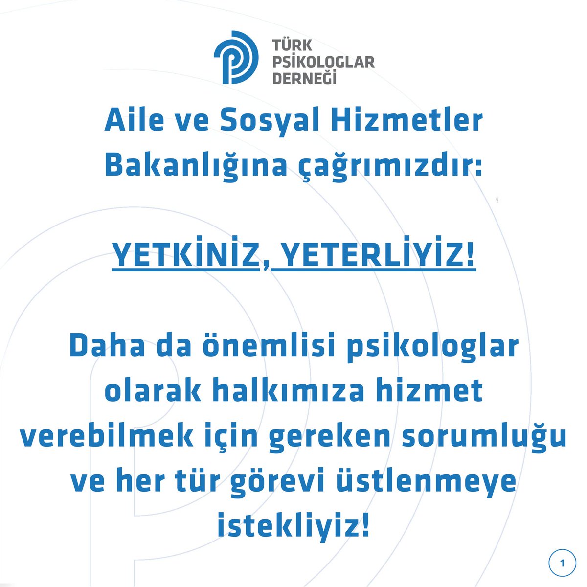 Türk Psikologlar Derneği tweet media