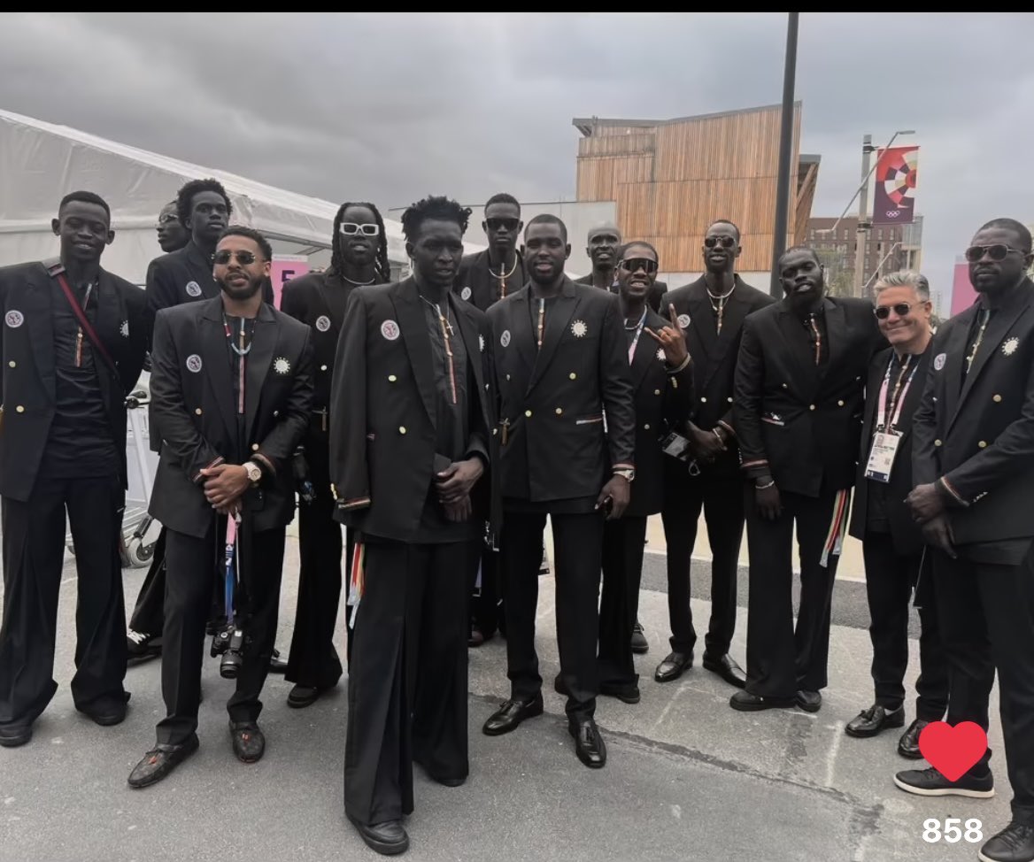 We are proud  to land in Paris Olympics with South Soudan  🇸🇸basketball team, all custom made fits designed&amp; Made by MOSHIONS. #MOSHIONSTOTHEWORLD.