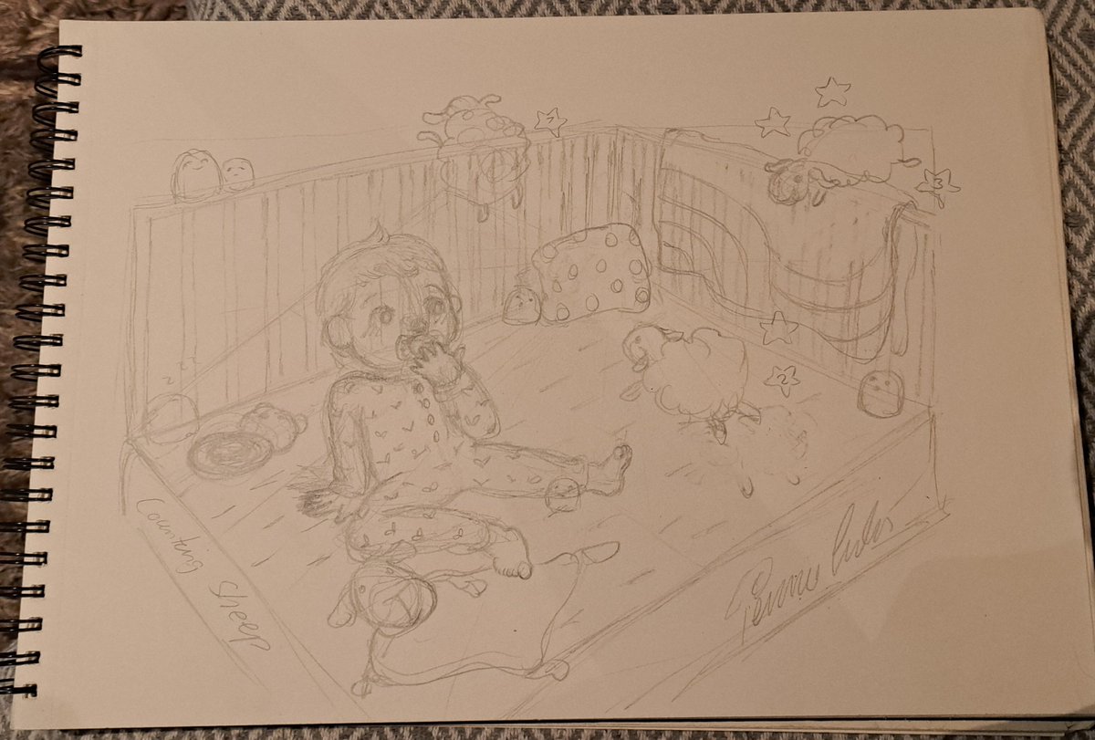 I can't sleep mom! I'm busy counting sheep 🐑
#pennieculus #inspiration #illustration #art #drawing #sketching #sketch #doodle #doodles #sketchbook #magic #magical #baby #bean