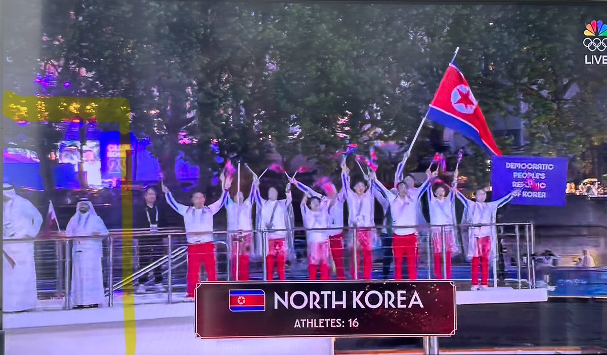 Qatar Olympic committee regretting not booking their own boat in parade of nations @parisolympicss - why is DPRK on our boat?