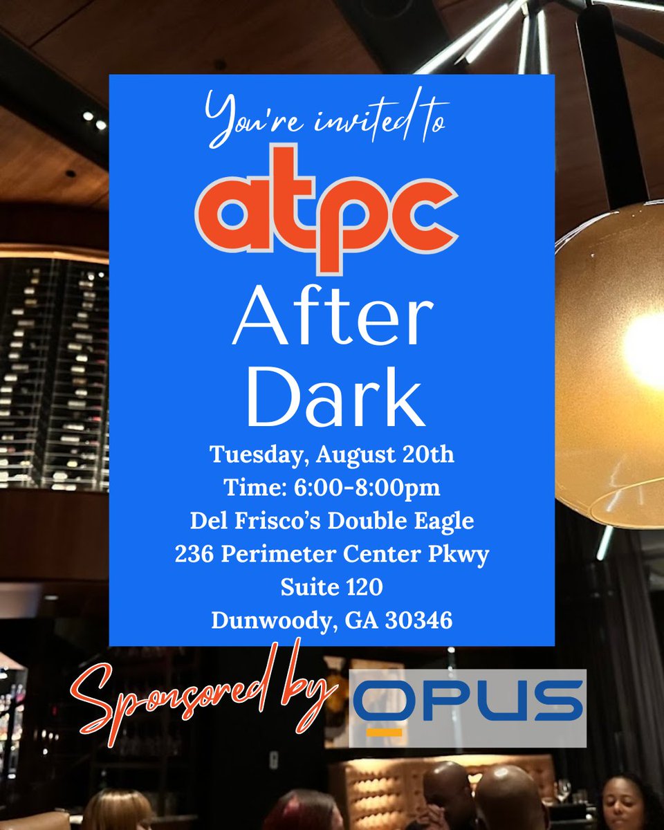 Thank you <a href="/OpusTechGlobal/">Opus Technologies</a> for sponsoring the August 20th After Dark. Join us for drinks, food, and camaraderie; AND learn more about our fantastic partner.

opustechglobal.com