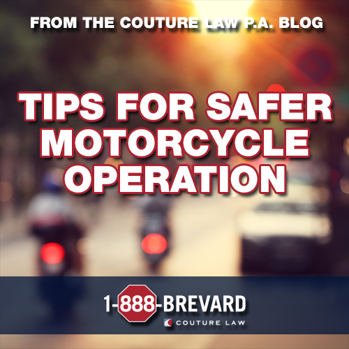 Help make Melbourne roads less dangerous!  Here are tips for safer motorcycle operation from the Couture Law blog: bit.ly/3vxhvAe