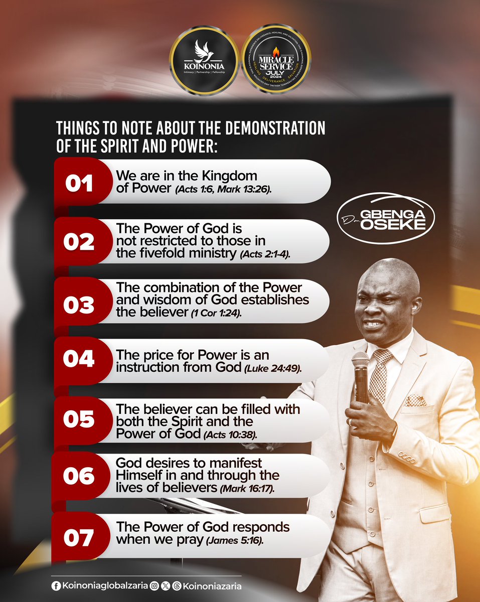 koinoniazaria's tweet photo. #DrGbengaOseke
#TheDemonstrationOfTheSpiritAndOfPower
#ThisIsKoinonia
#June2024MiracleService
#KoinoniaZaria
#KoinoniaGlobal
#TheYearOfExceedingGreatRewards https://t.co/wd65VrJzah