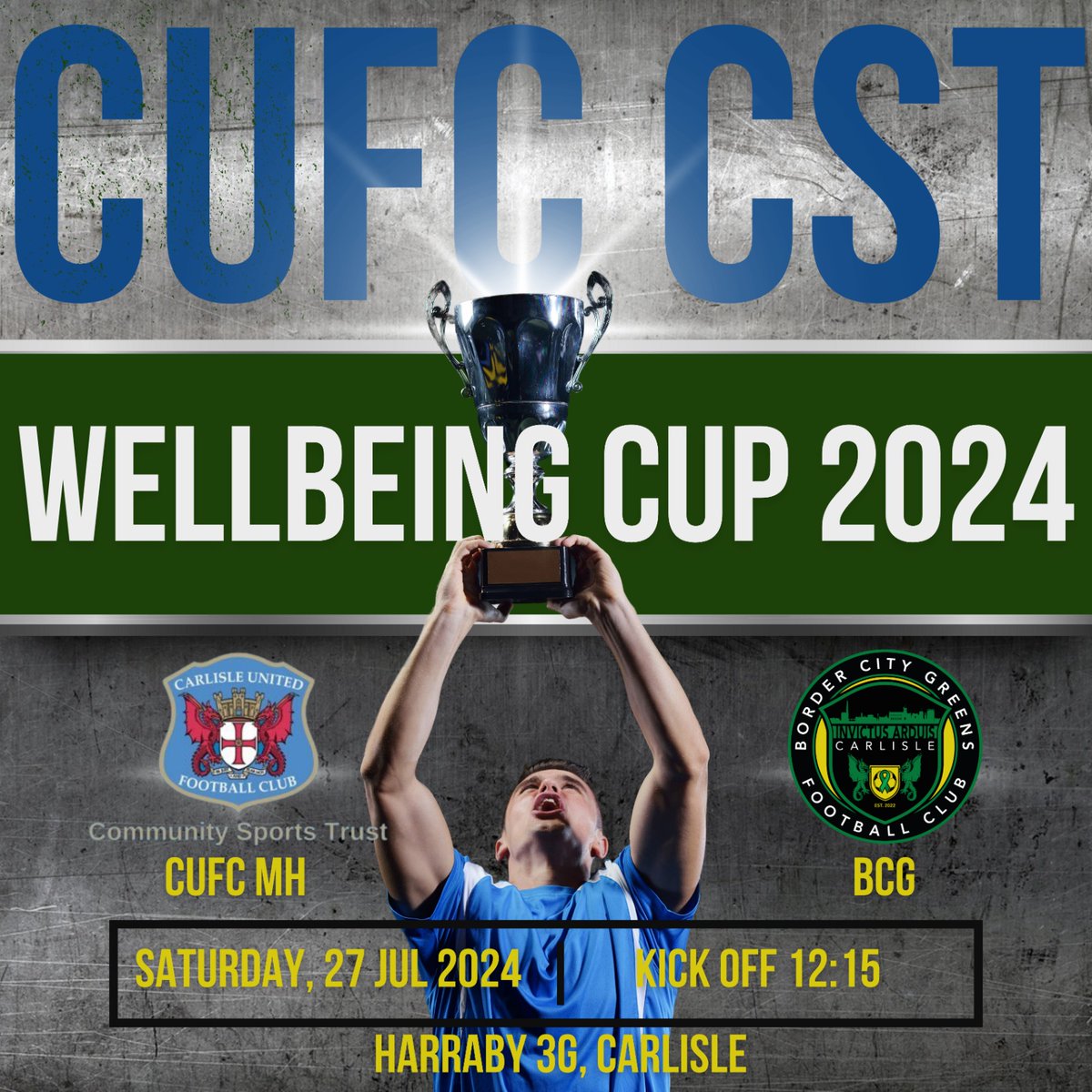 ProjectBCGFC's tweet photo. We are thrilled to have received an invitation to participate in the Carlisle United Community Sports Trust Wellbeing Cup. The focus of this competition is not solely on winning, but rather on promoting and supporting mental wellness within the community. https://t.co/JO9ewEX5Y4