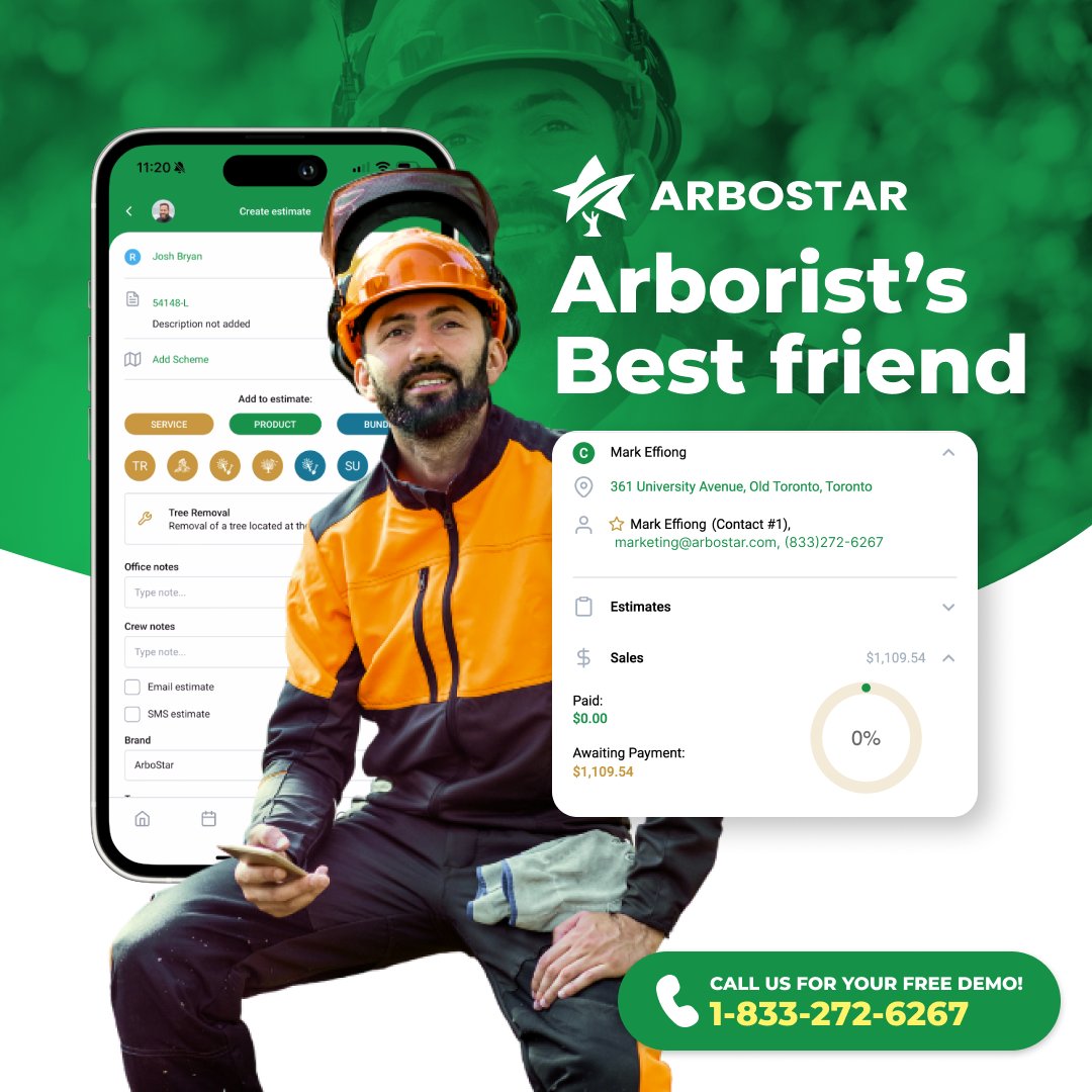 Our app, available on iOS and Android, offers GPS tracking, real-time Map View, in-depth business analytics, and a user-friendly CRM. Streamline your processes, automate client communications, and drive efficiency. 

iOS: apps.apple.com/gb/app/arbosta…
Android: play.google.com/store/apps/det…