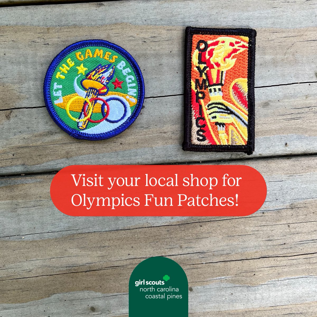 GirlScoutsNCCP's tweet image. Visit our retail shops and grab your Olympics Fun Patches today! Whether you're going for the gold or just enjoying the games, we've got the perfect patches to celebrate the spirit of the Olympics.

Race over to our shops and get your patches now!  #GirlScouts #Olympics #FunPatch