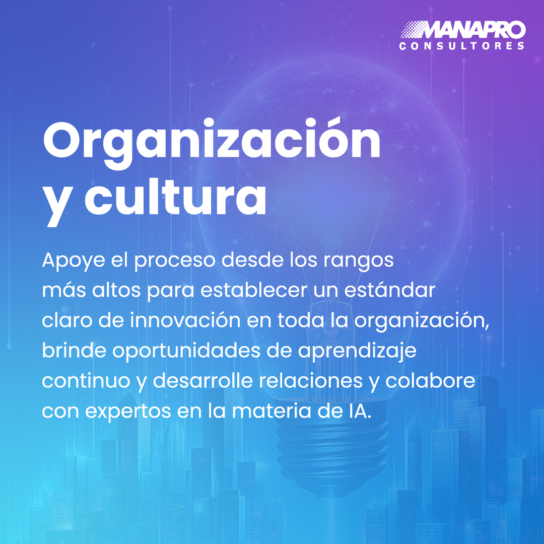 Al establecer una cultura de #IA en toda la organización, enfóquese en desarrollar un modelo operativo claro; con el apoyo de los líderes; acepte el cambio; establezca una rutina para la mejora de las habilidades y obtenga ayuda de los expertos. manapro.com/cinco-estrateg…
