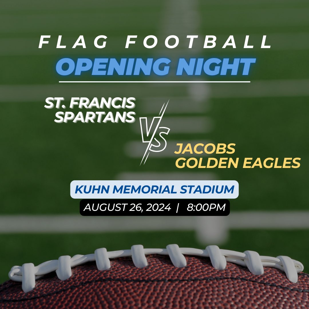 One month away! Join us for the first official Girls Flag Football game in school history!